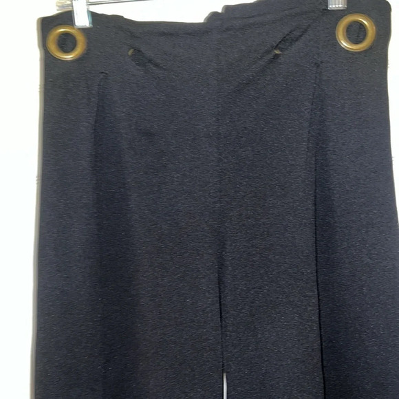 Vintage style wide legs Ankle pallaxo trouser with metal detail Sz Lsrge - Picture 6 of 12